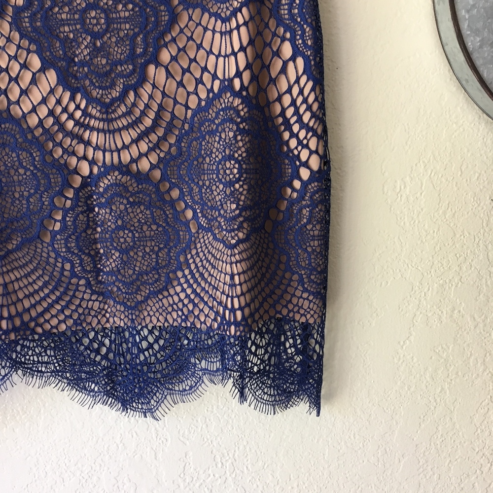For Love and Lemons Grace blue lace mini skirt - Picture 5 of 8